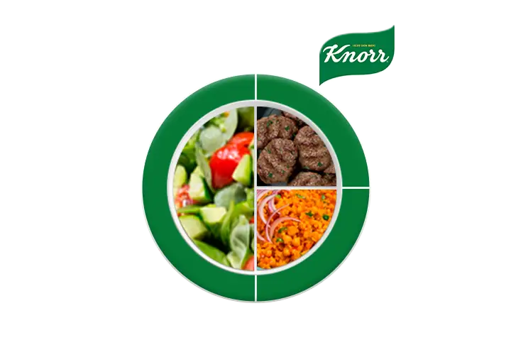 Kuru Köfte, Nohutlu Bulgur Pilavı, Semizotu Salatası